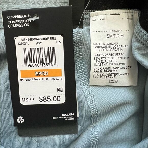 Under Armour UA RUSH SmartForm Gray Leggings - Picture 11 of 12